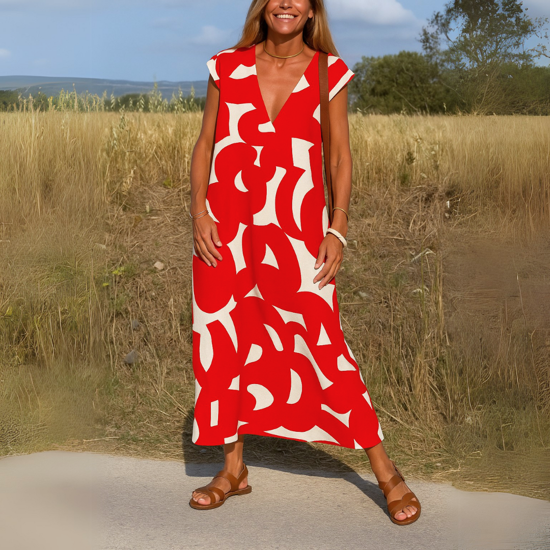 Harper | Flowing V-neck Dress