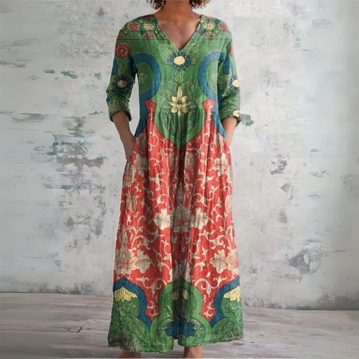 JUDITH | VINTAGE FLORAL MAXI DRESS