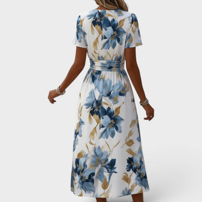 Loretta | Floral Midi Wrap Dress