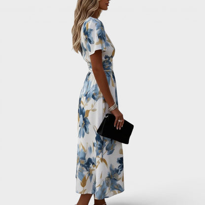 Loretta | Floral Midi Wrap Dress
