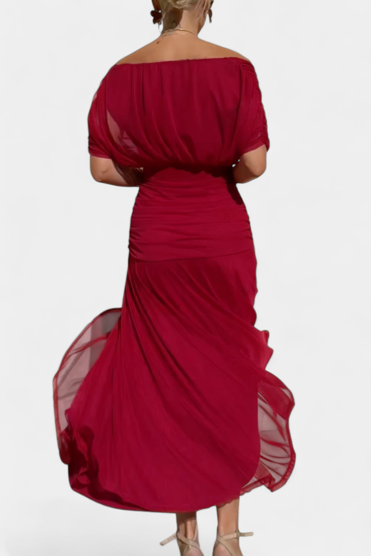 ABIGAIL | LONG FLORAL V-NECK DRESS