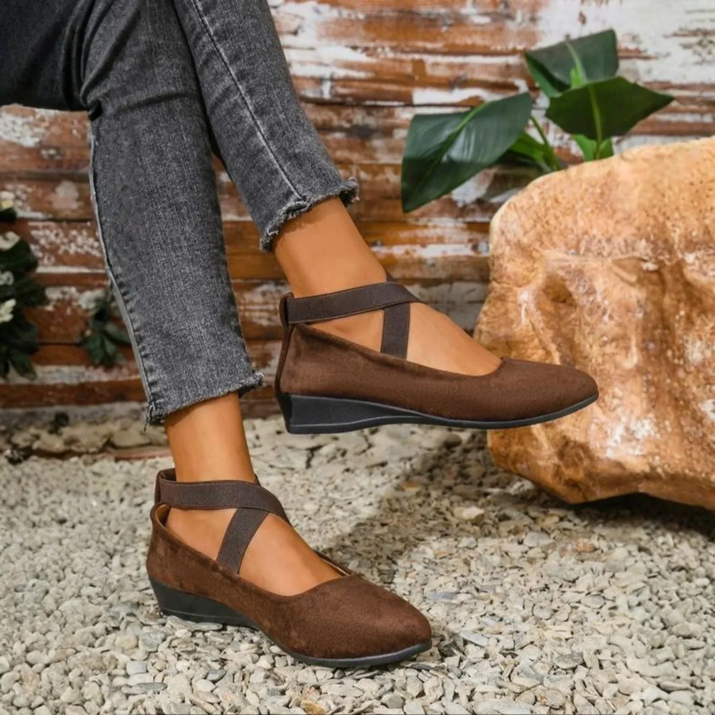 GABRIELLE | CLOSED WEDGE BALLERINA SHOES
